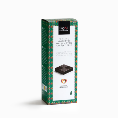 Zakje met 12 pralines - chocolat noir (Café & noisette)