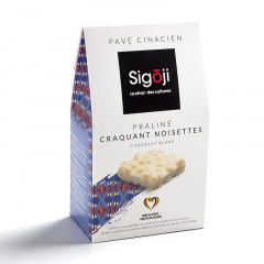 Zakje met 12 pralines - chocolat blanc (Riz soufflé)