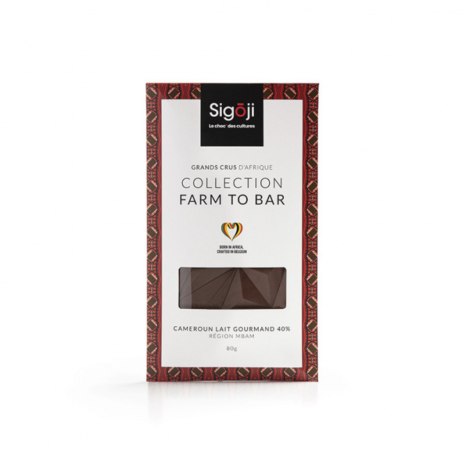 Une tablette artisanale chocolat noir 71% origine Cameroun