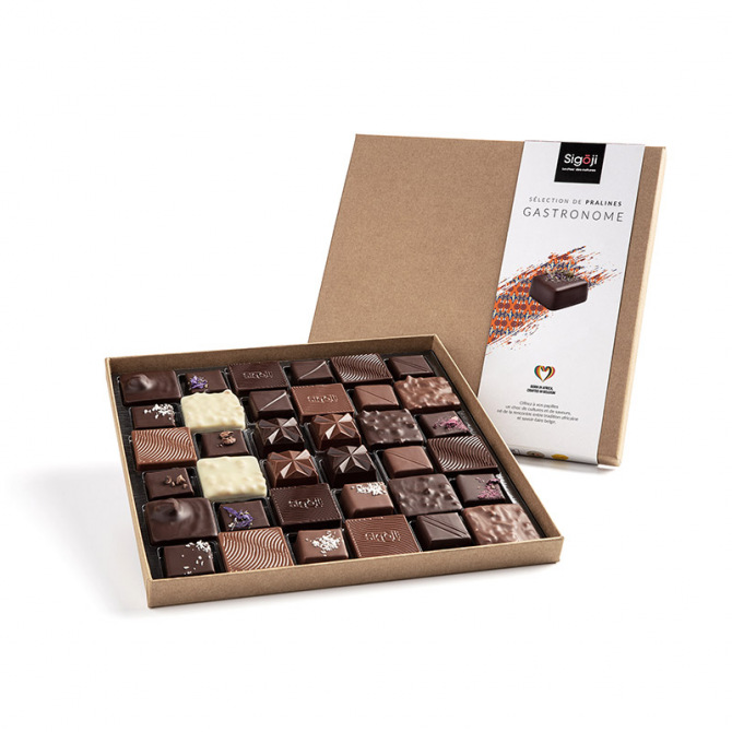 Coffret Gastronome de 36 à 68 bonbons de chocolat																 Coffret Gastronome de 36 à 68 bonbons de chocolat