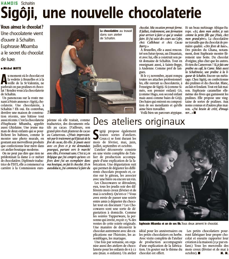 Article sigoji dans l'Avenir