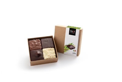 Coffret personnalisé de 4 pralines Sigoji