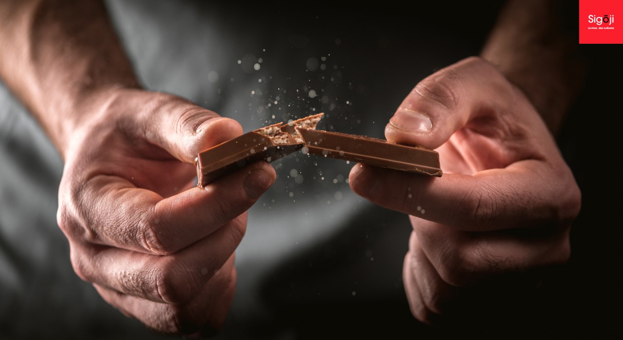 Bied een man Sigoji-chocolade aan in plaats van wijn