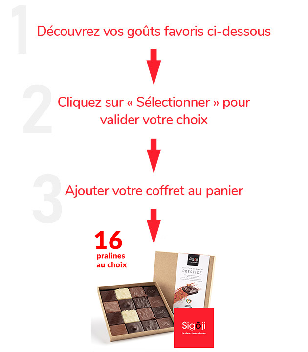 Accompagnement sur mesure de 18 chocolats - Mode d'emploi