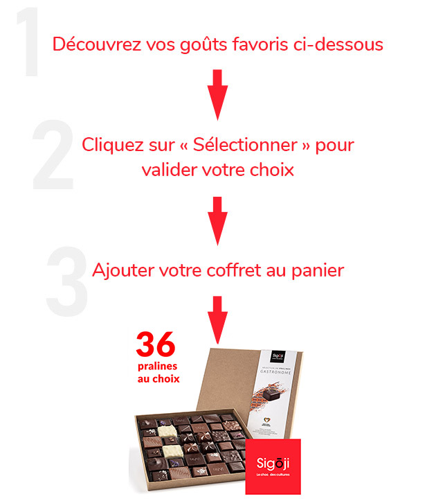 Accompagnement sur mesure de 36 chocolats - Mode d'emploi