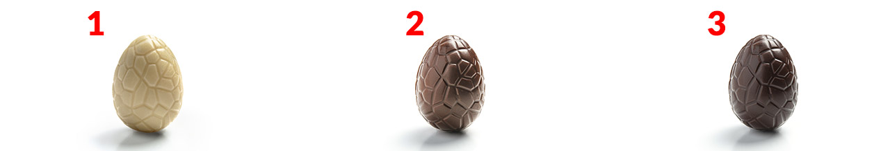 Zoom sur les chocolats du coffret de Pâques Sigoji